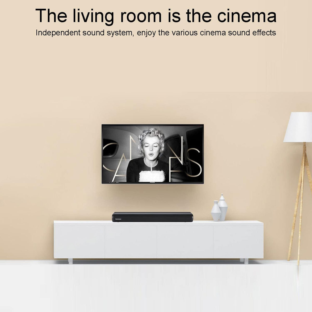 24-Inch Sound Bar with Bluetooth 5.0, USB, AUX/RCA, Optical, HDMI ARC, Pack of 2 I574451