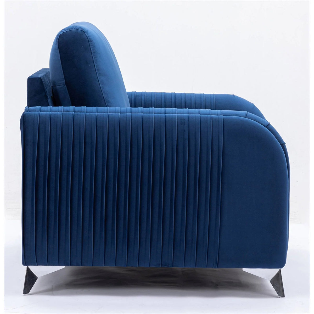 Blue Velvet Upholstered Loveseat F6368