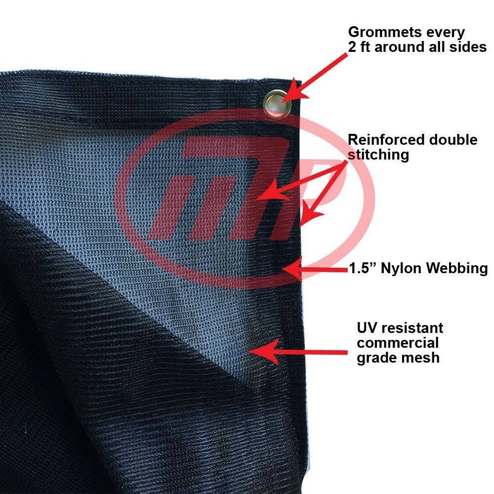 Black Tennis Court Wind Screen 16 x 20 T788