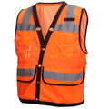 Hi-Vis Orange Safety Vest with Black Trim Q8948