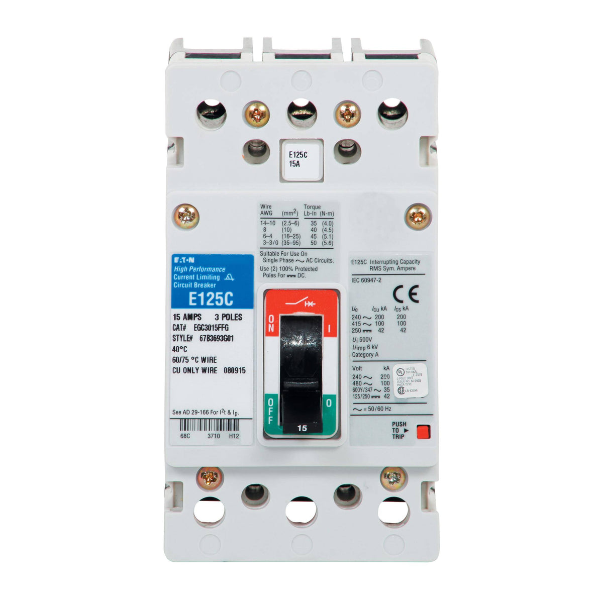 Molded Case Circuit Breaker Y77324