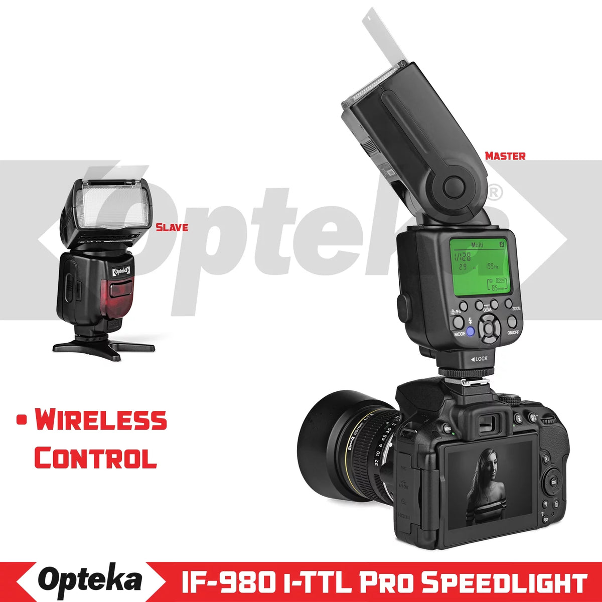 Auto-Focus Speedlight Flash with LCD Display V3591