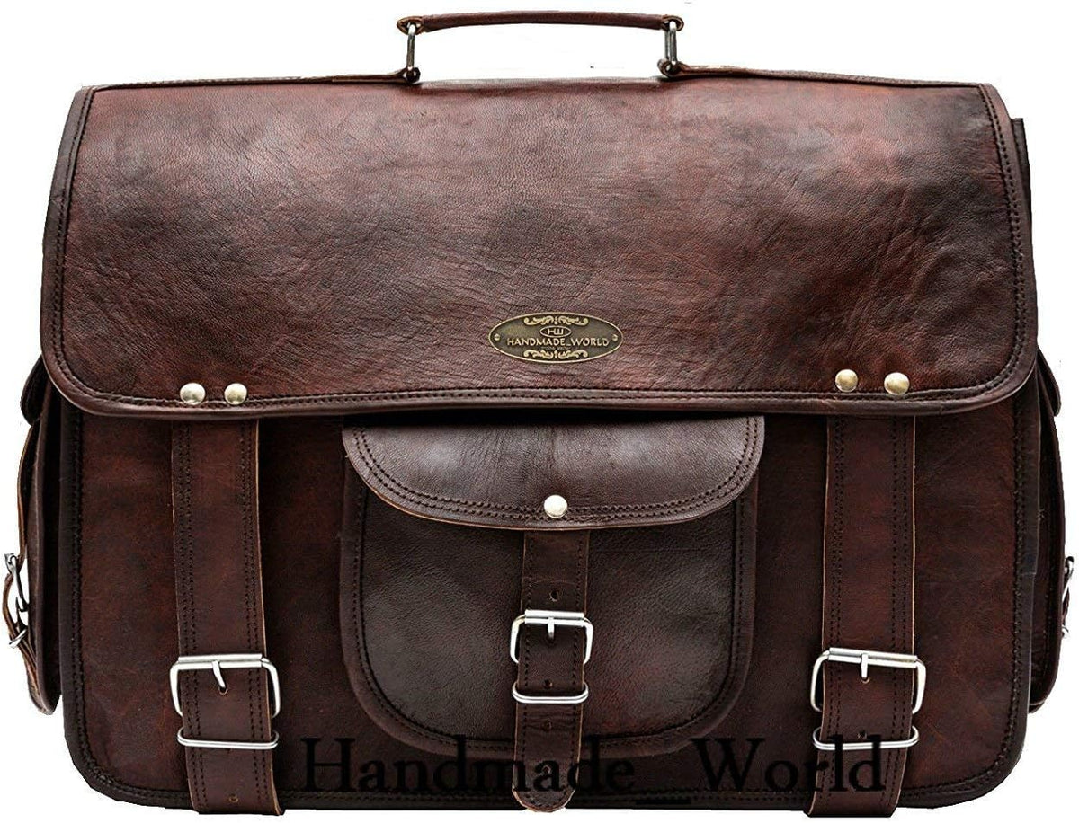 Leather Messenger Laptop Bag Satchel (11 X 15) V780