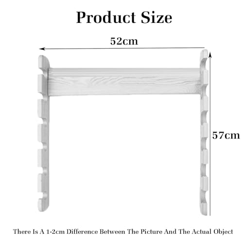 Wall-Mounted Billiard Cue Rack Holds 6 Cues Brown Z8014