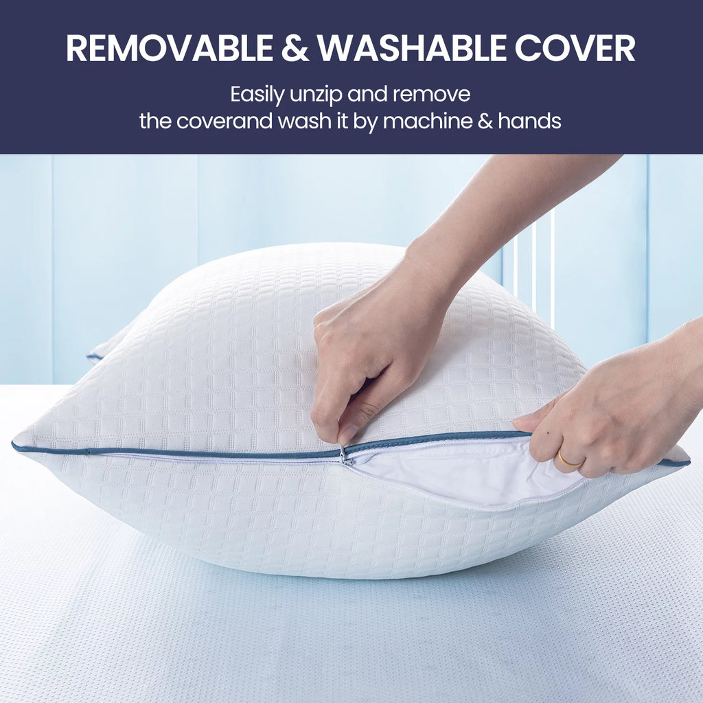 2 Pack Down Alternative Pillows with Removable Cover R3199