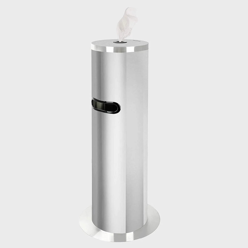 Stainless Steel Floor Standing Wipe Dispenser with Built-in Trash Receptacle M629