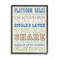 Playroom Rules Typography Framed Wood, 24 x 30 J655473