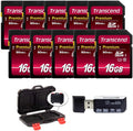 16GB SDHC Class10 UHS-I 400X SD Flash Memory Card 10-Pack C383