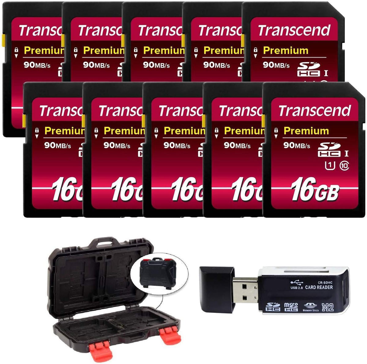 16GB SDHC Class10 UHS-I 400X SD Flash Memory Card 10-Pack C383