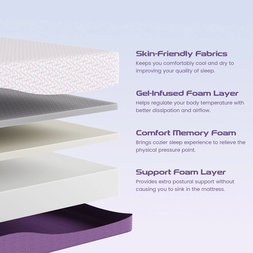 10 inch Cooling Gel Memory Foam Mattress Queen E831