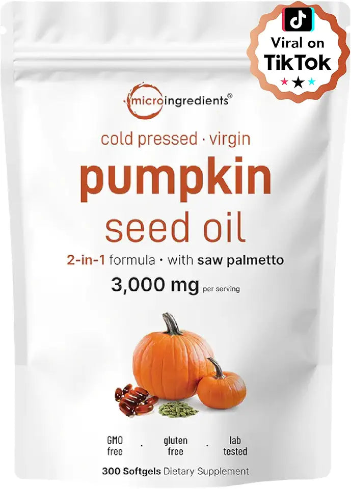 Pumpkin Seed Oil with Saw Palmetto 3000mg 300 Softgels I70471