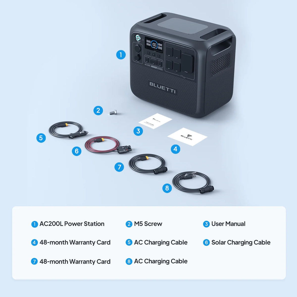 2048Wh 2400W Portable Generator Y91942