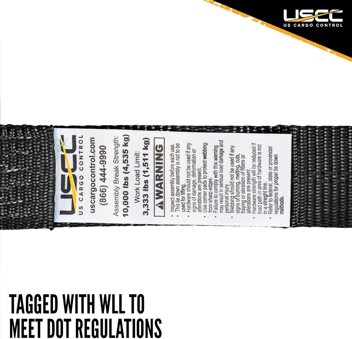 Black 2 Inch x 18 Foot Ratchet Straps with Double J Hooks, 4 Pack C525