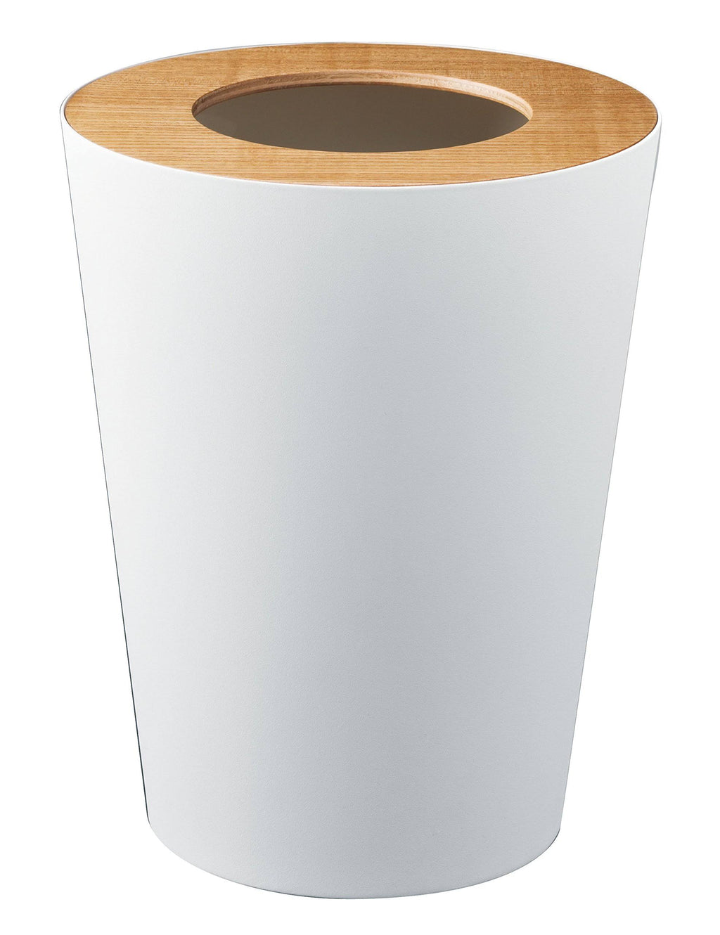 White Round Trash Can B188