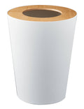 White Round Trash Can B188