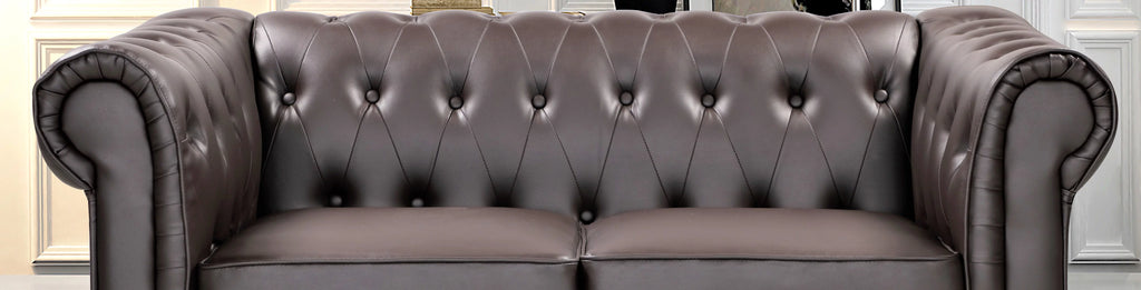 Brown Faux Leather Loveseat X96593