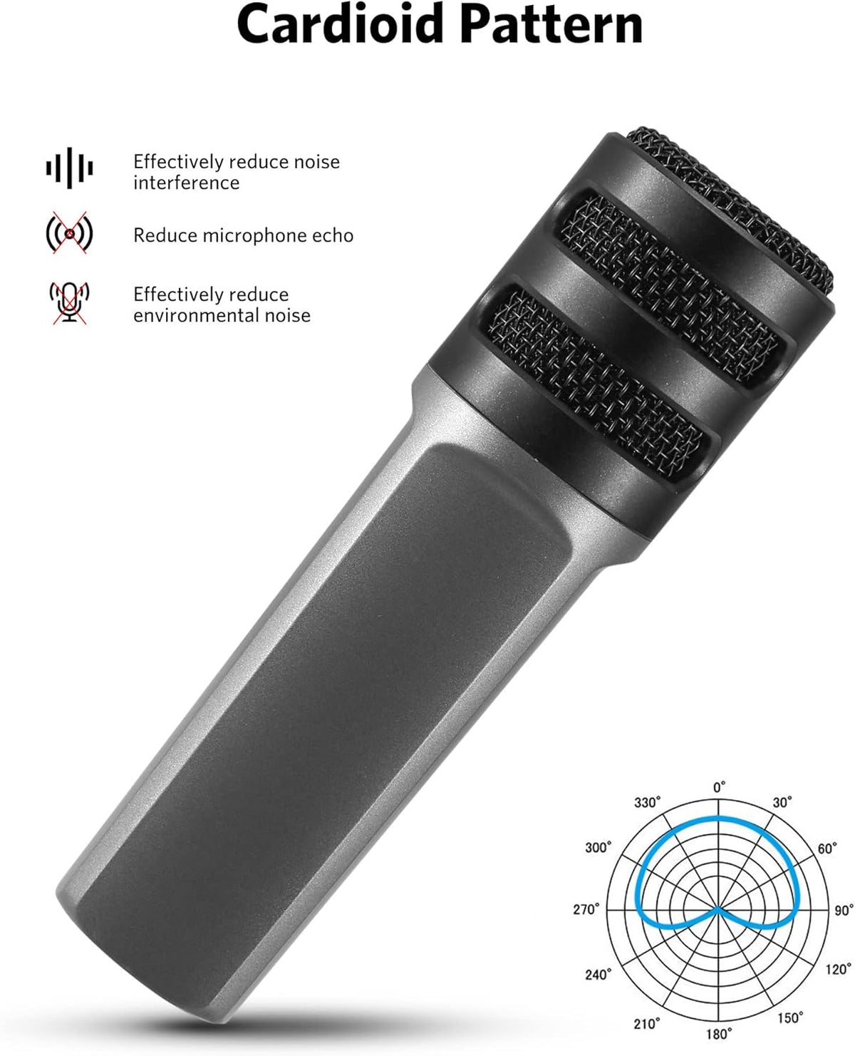 USB Metal Condenser Microphone with Tripod Stand, Shock Mount and Pop Filter, Black Pack of 2 E814