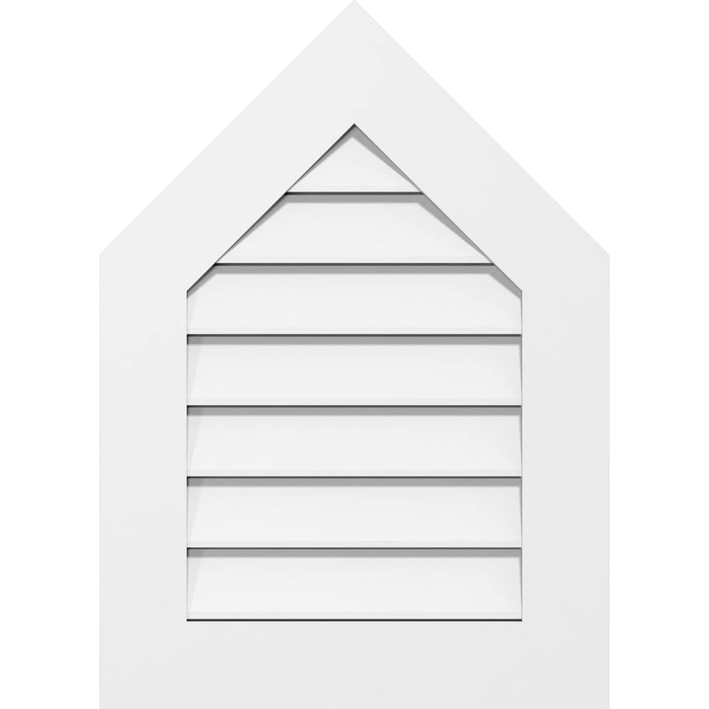 Peaked Top Surface Mount PVC Gable Vent K4535