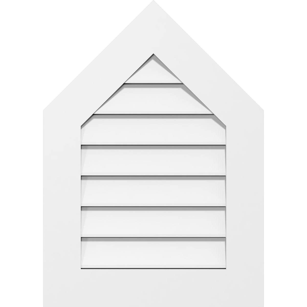 Peaked Top Surface Mount PVC Gable Vent K4535