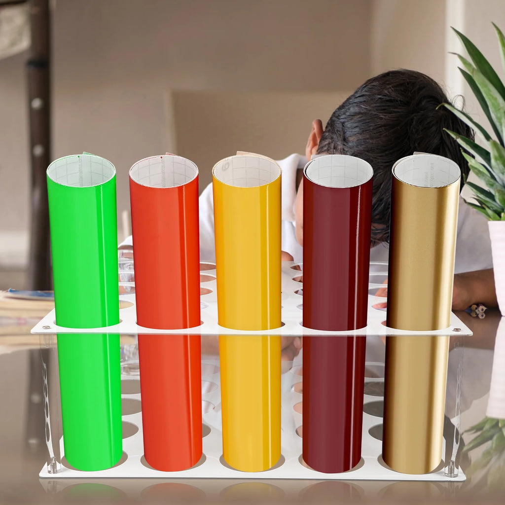 Vinyl Roll Rack Holder Storage Paper Organizer Stand Record Display Craft Tower Shelf Holes Dispenser Large Wrapping L360
