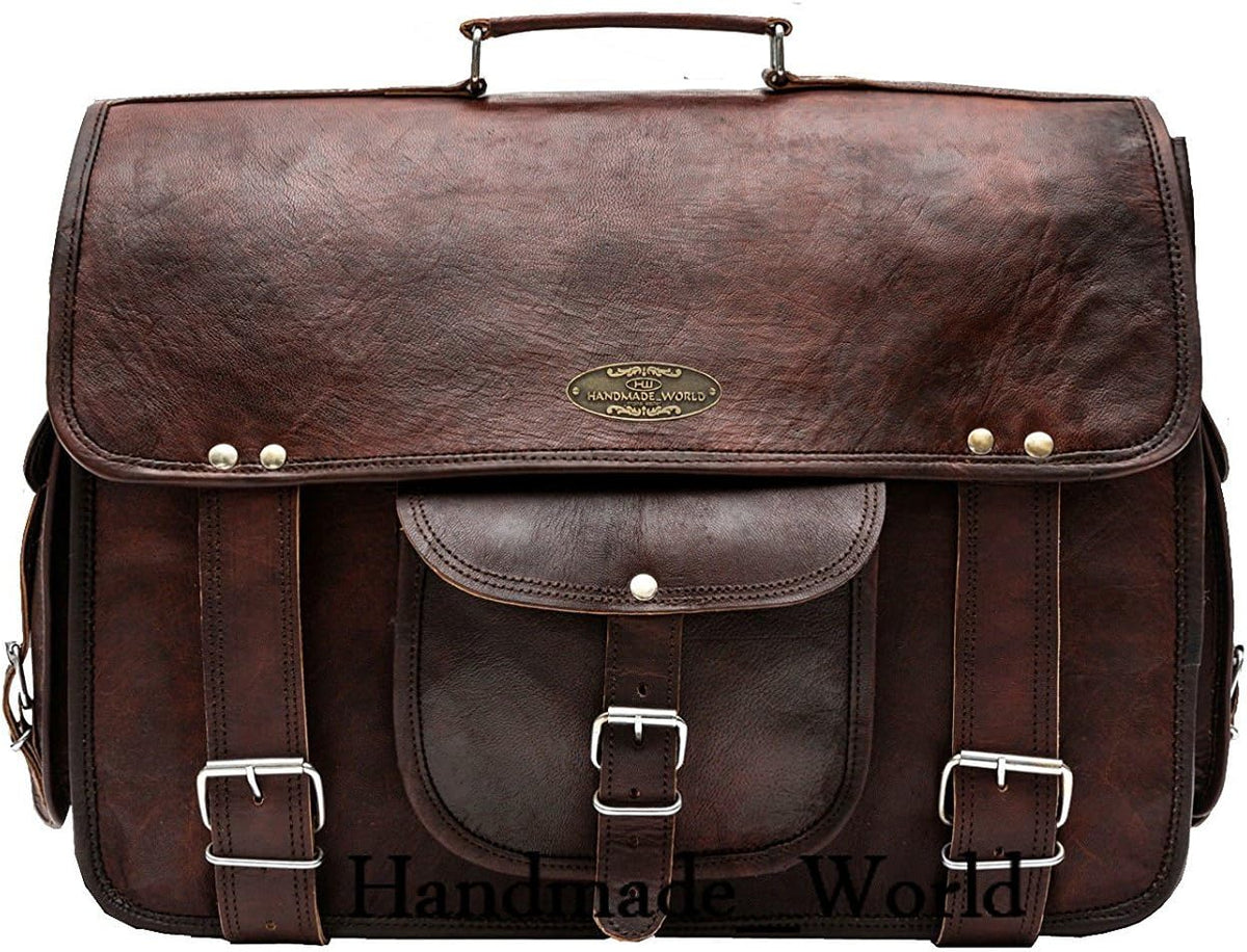 Leather Messenger Laptop Bag Satchel (11 X 15) V780