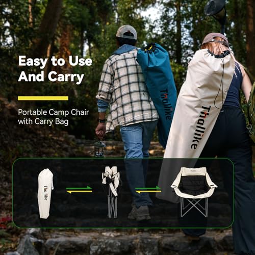 Oversized Heavy Duty Folding Camping Chair with Cup Holders and Carry Bag L4592
