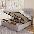 King Size Lift Up Storage Upholstered Platform Bed Frame K929464