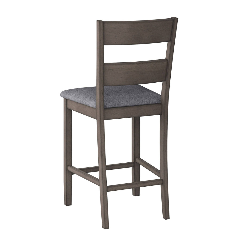 Washed Gray Counter Height Dining Chair Set of 2 Y30494