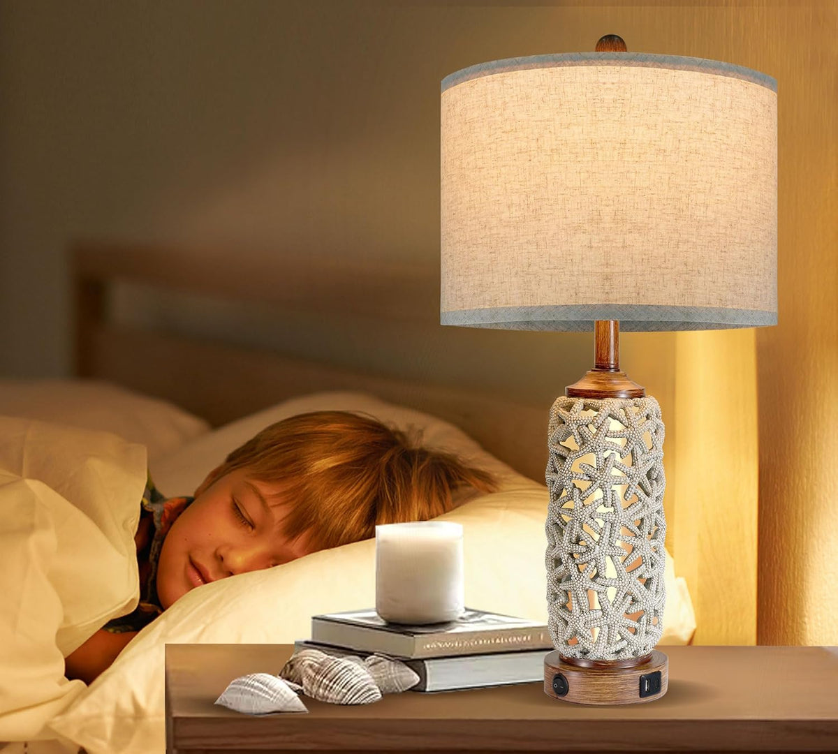 26.5'' Tall Table Lamp with Dual USB Port J7603