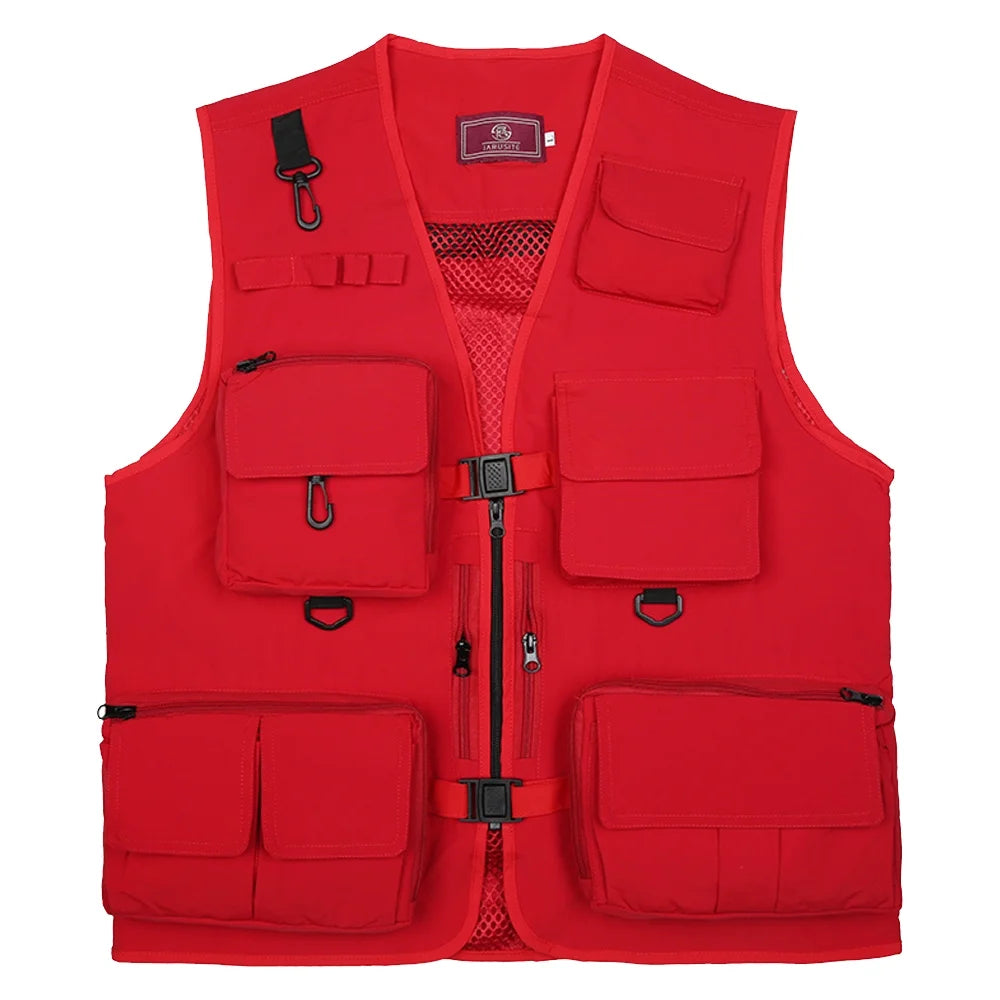 Fishing Photography Mesh Vest Multi Pockets Quick Dry T5038