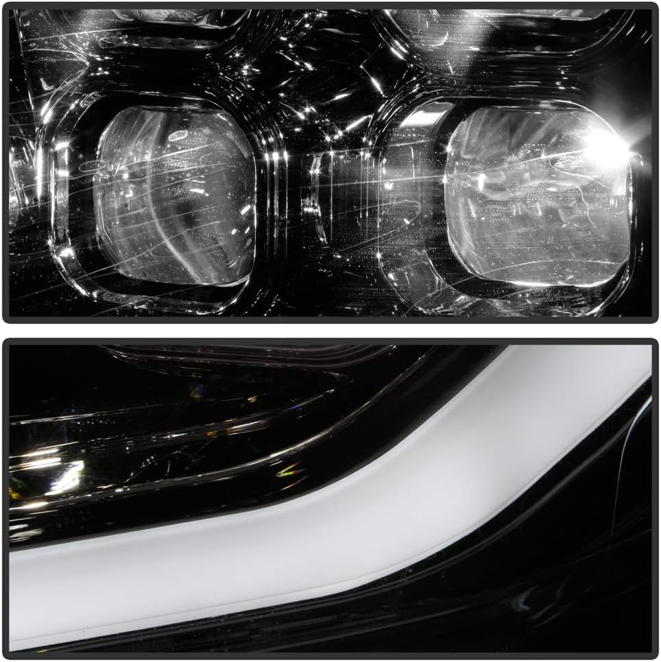 Chrome LED Quad Projector Headlights Headlamps for 2014-2017 Toyota Tundra SR SR5 L4250