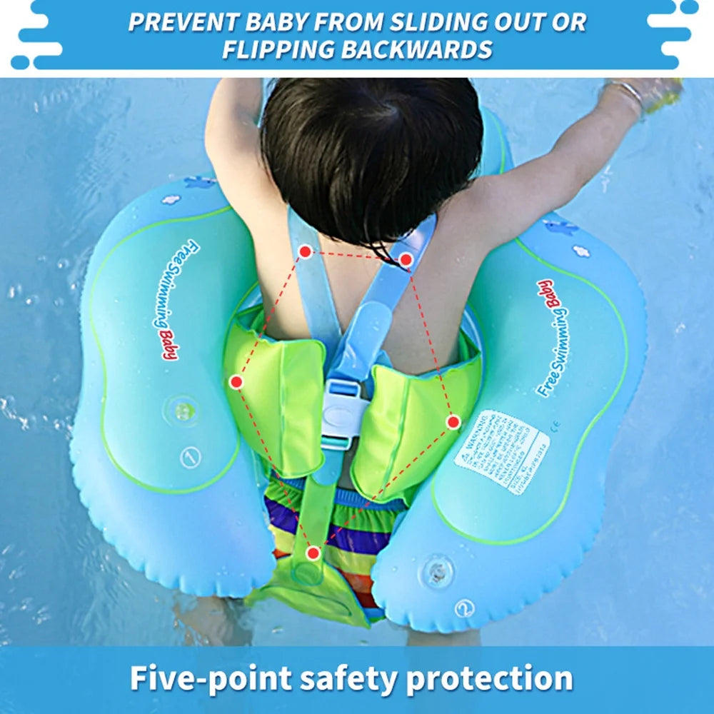 Inflatable Baby Swim Ring with Removable Canopy E804