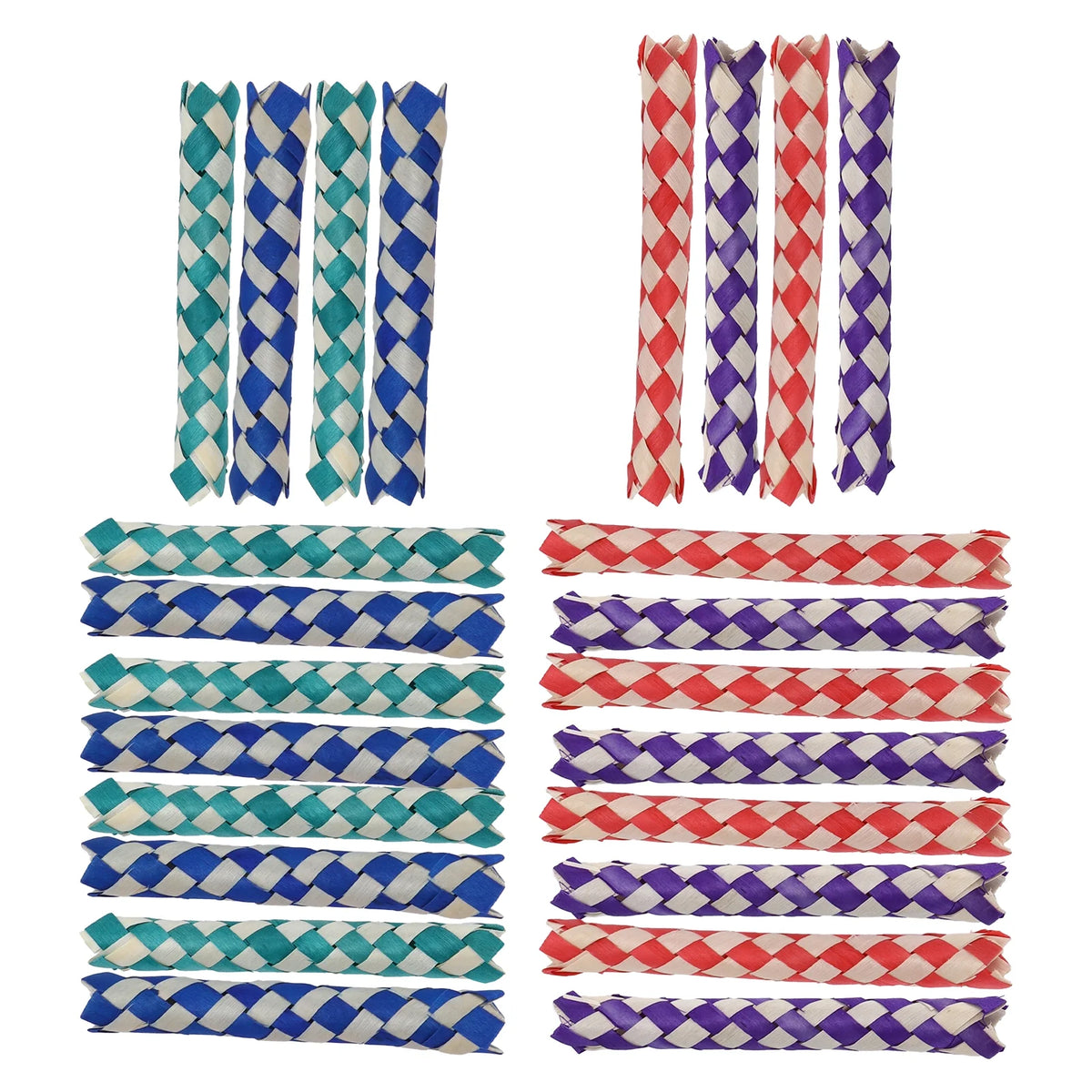 24pcs Bamboo Finger Trap Toy for Parrot Chew Toy N510