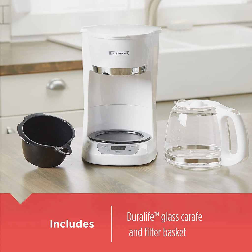 12 Cup White Programmable Coffee Maker K273719