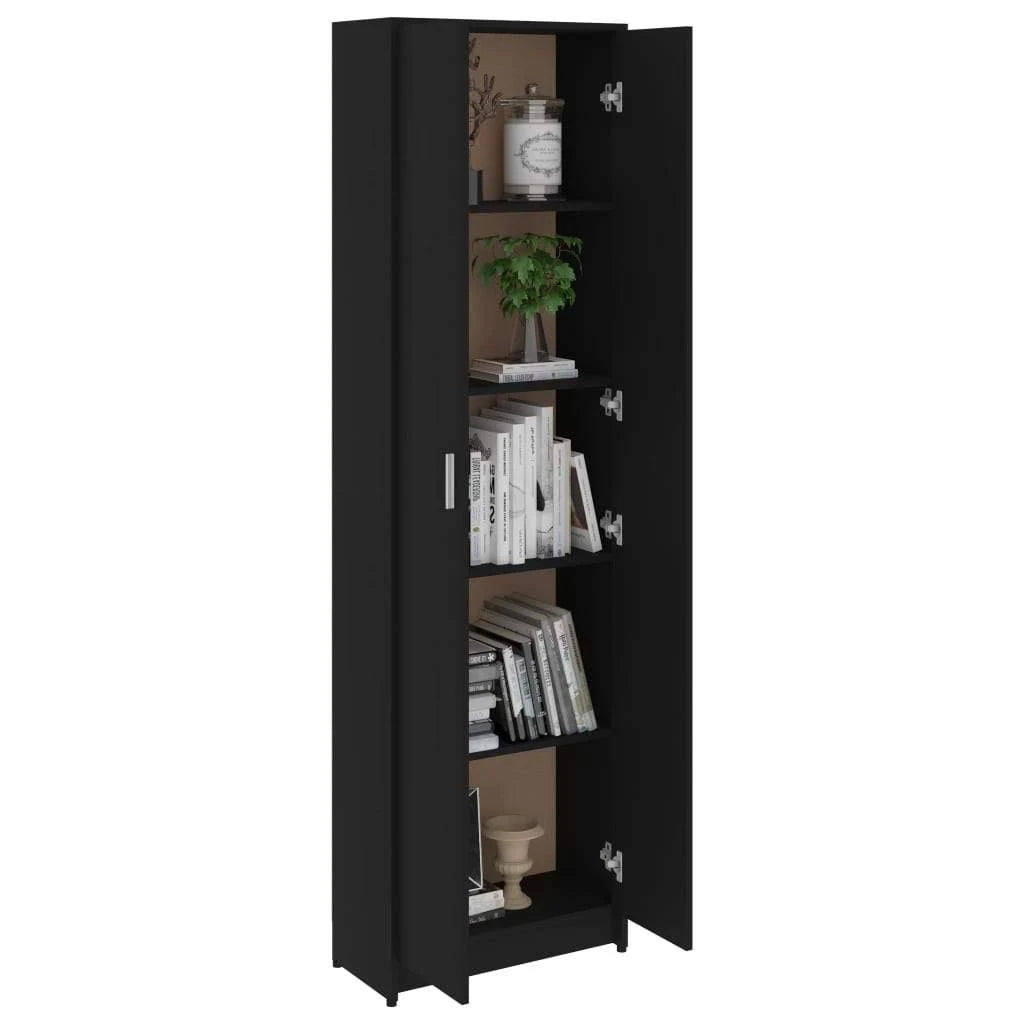 Black Chipboard Hallway Wardrobe D710474