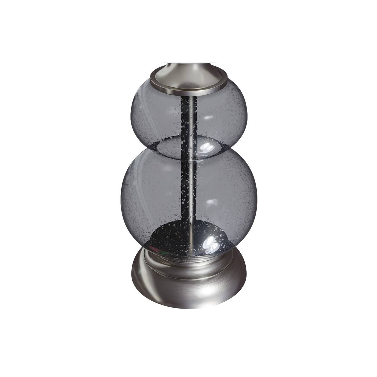 Clear Seeded Glass Accent Lamp Set of 2 G74613