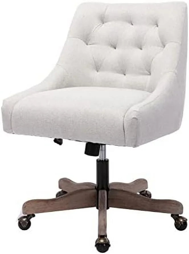 Blue Tufted Swivel Home Office Chair T595