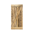 24-in x 84-in Weathered Oak Stained Pine Wood Single Barn Door J449994