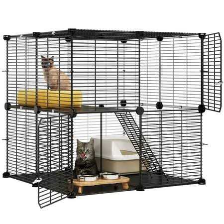 2-Tier Indoor Cat Cage Pet Playpen I303