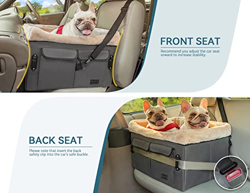 Washable Dog Booster Seat with Carrying Case (Small, Tan) I566479