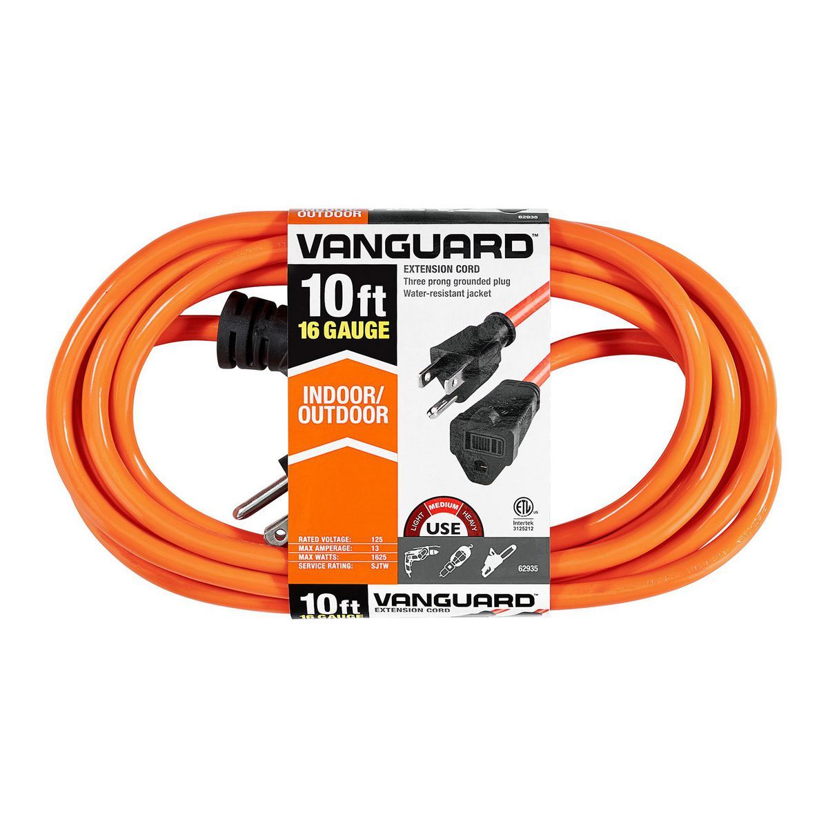 Orange 10 ft. Indoor/Outdoor Extension Cord O9131