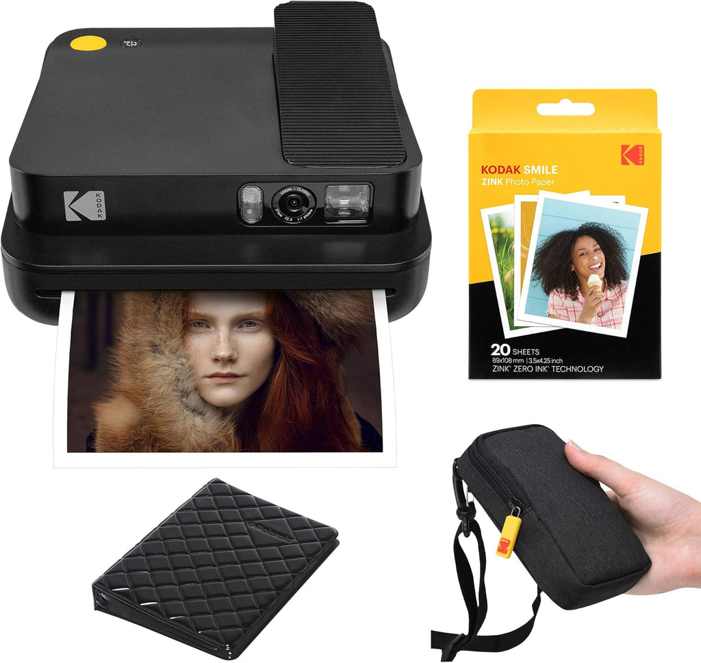 Blue Digital Instant Camera with Bluetooth Travel Kit N99834