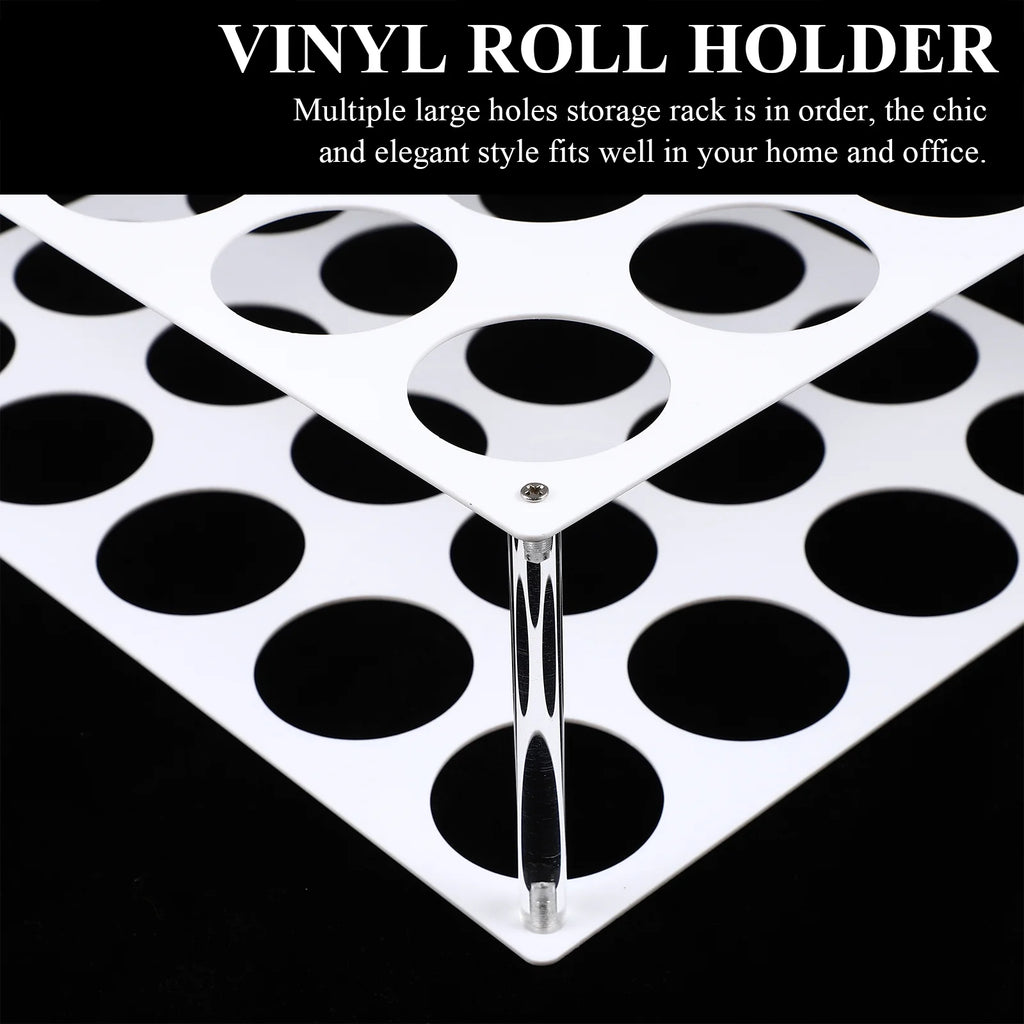 Vinyl Roll Rack Holder Storage Paper Organizer Stand Record Display Craft Tower Shelf Holes Dispenser Large Wrapping L360