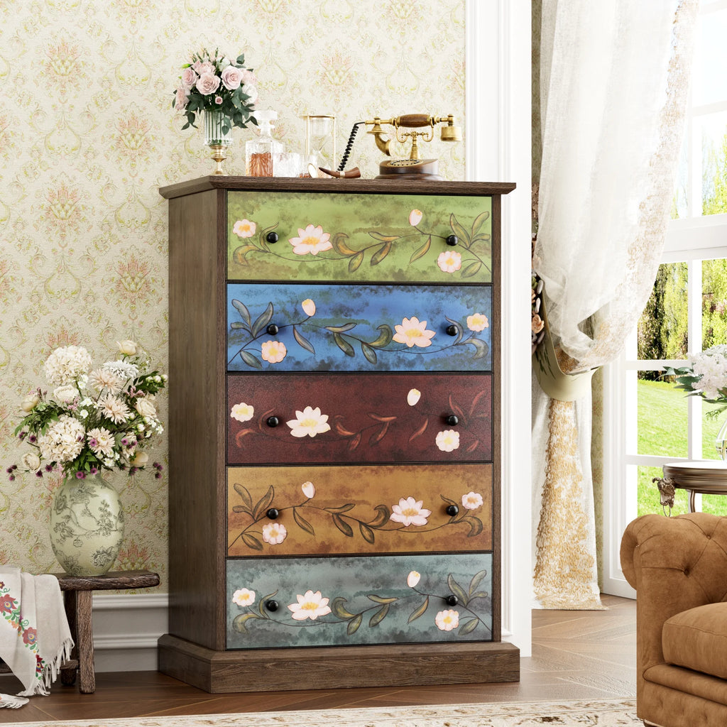 5 Drawer Wood Dresser Z6958