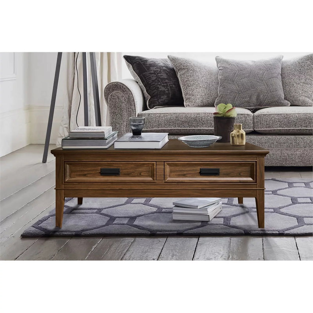 Brown Cherry 2 Drawer Wood Coffee Table D852592