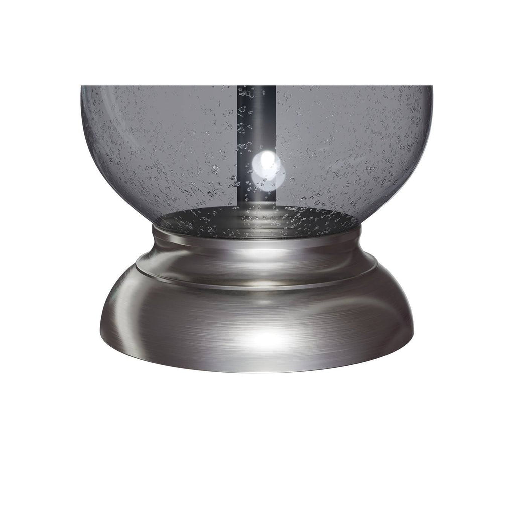 Clear Seeded Glass Accent Lamp Set of 2 G74613