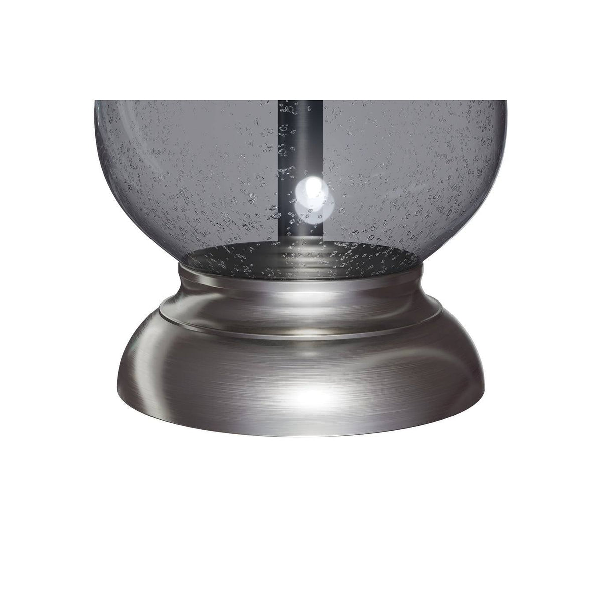 Clear Seeded Glass Accent Lamp Set of 2 G74613