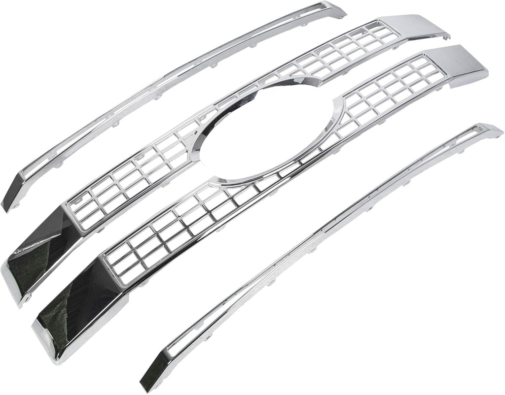 Chrome Front Hood Bumper Grille 4PCS J8184