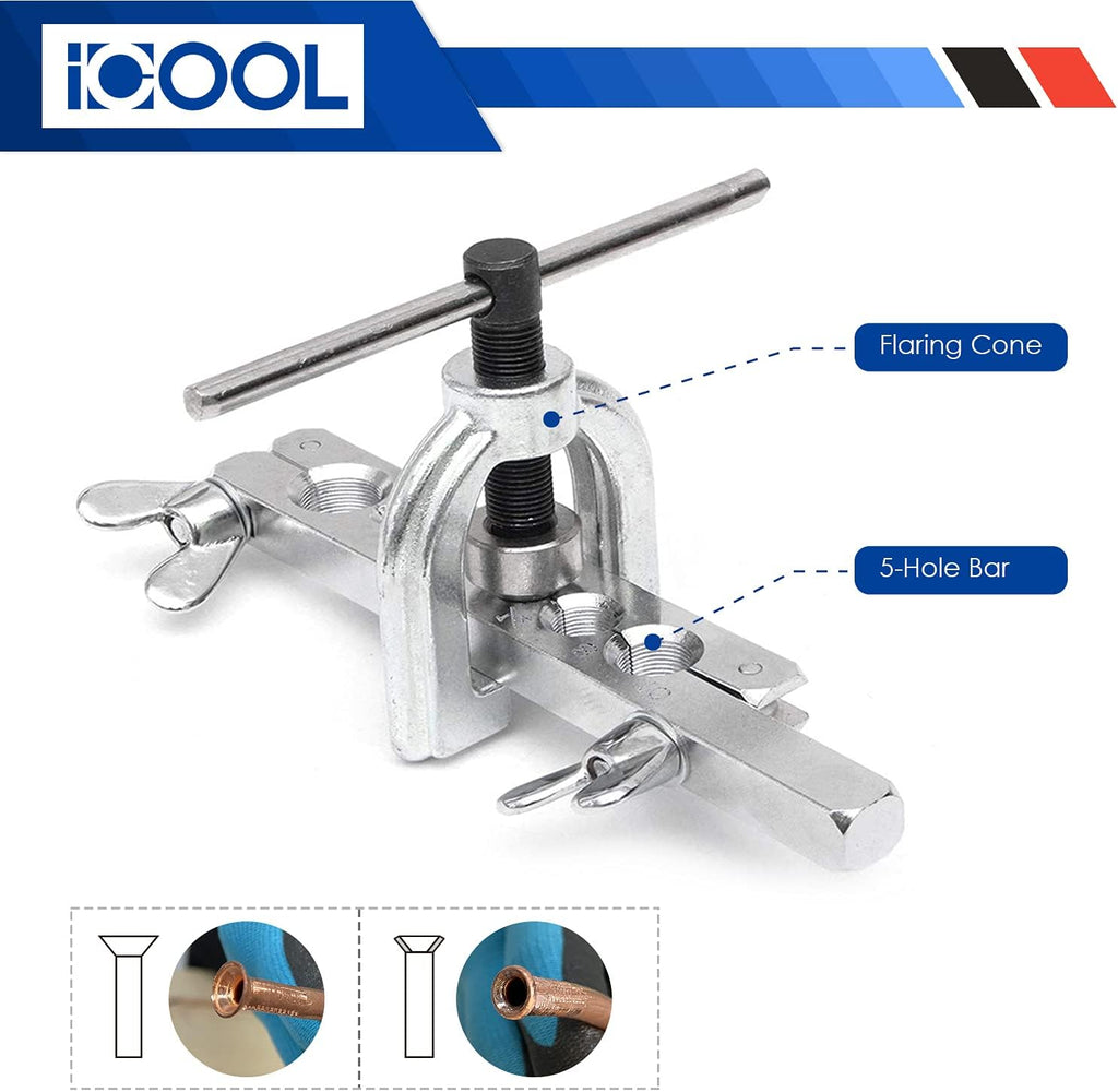 Auto Single & Double Flaring Tool Kit for Copper Aluminum Brake Line U492374
