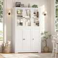 Grey 69" Tall Bookshelf with Storage Cabinet L4913